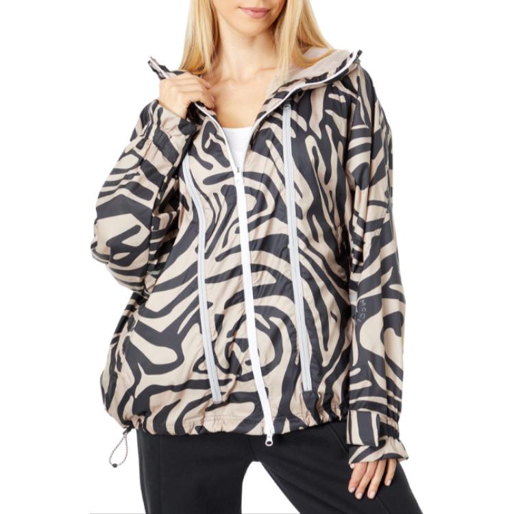 Adidas Геометрический узор с полным принтом, длинный рукав, капюшон, куртка женская H59960