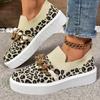 Metal Chain Women's Sneakers Knit Ladies Flats Shoe Breathable Platform Loafers Leopard Slip-on Mesh Casual Shoes for Women