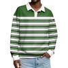 Мужские повседневные топы с длинными рукавами на пуговицах с полосатым принтом