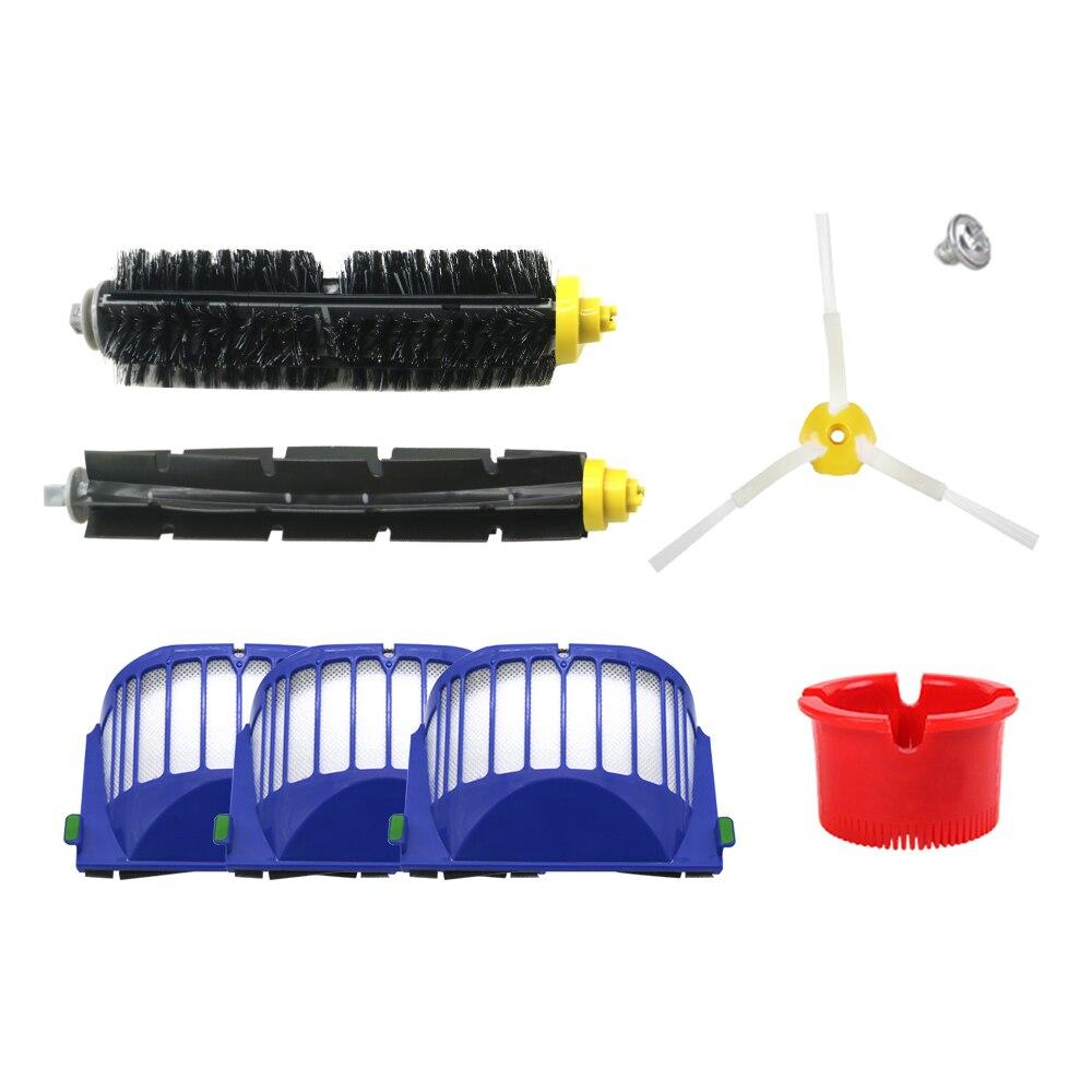 Синий фильтр AeroVac + основная/боковая щетка для iRobot Roomba 600 серии 620 630 650 660, замена аксессуаров для пылесоса