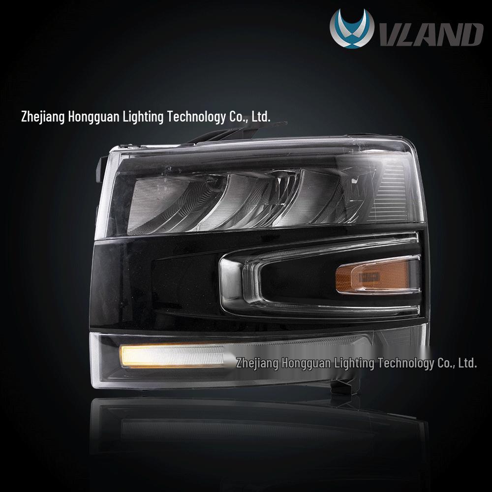 Chevrolet Silverado 07-13 LED Headlight Assembly with Flowing Turn Signal