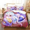 3D No Game No Life Аниме Постельное белье Мальчики Девочки Твин Queen King Size Пододеяльник Наволочка Кровать Мальчики Взрослый Домашний Текстиль Текстиль