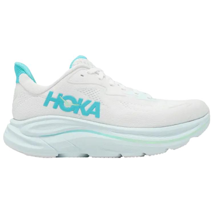 HOKA Clifton 10 Wide White Cielo Blue Women Sneakers 1162050-WTCL