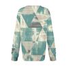 Women's Fashion Casual Long Sleeve Print Round Neck Pullover Top Blouse