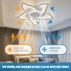 LED Ceiling Fan Light Pentagram Dimmable Remote/Application Control For Living Room Bedroom Dining Room Study Room Fan Lighting