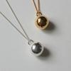 Youngglow Silver925 Silver Ball Long Necklace (2color)