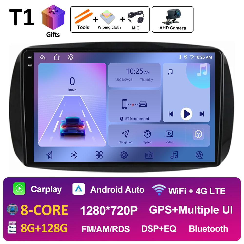 Автомобильное видео для Mercedes Benz Smart 453 Fortwo 2014 2015 2016 2017 - 2020 Радиоплеер Беспроводная навигация Carplay GPS Аксессуары