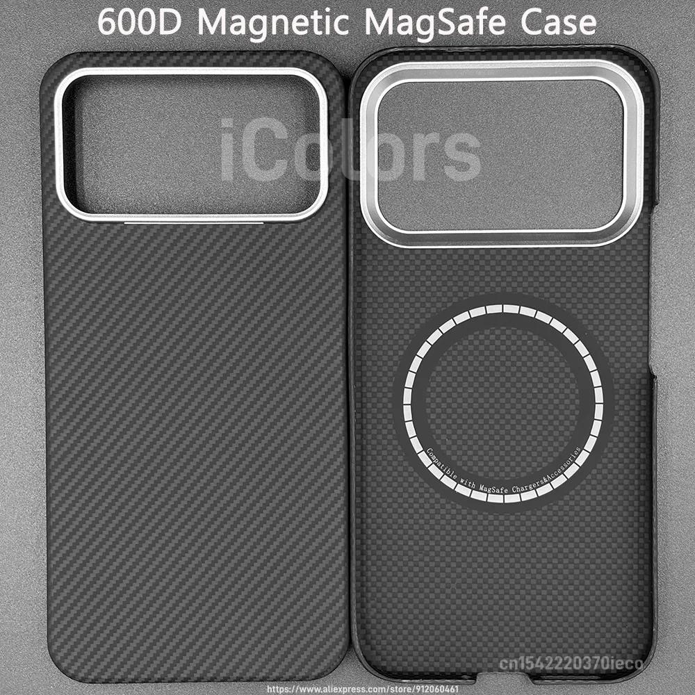 Для Poco F8 Ultra/Redmi K90 Pro Max/Redmi K90 Max Чехол из арамидного углеродного волокна Магнитный с MagSafe Ультратонкий Легкий Чехол
