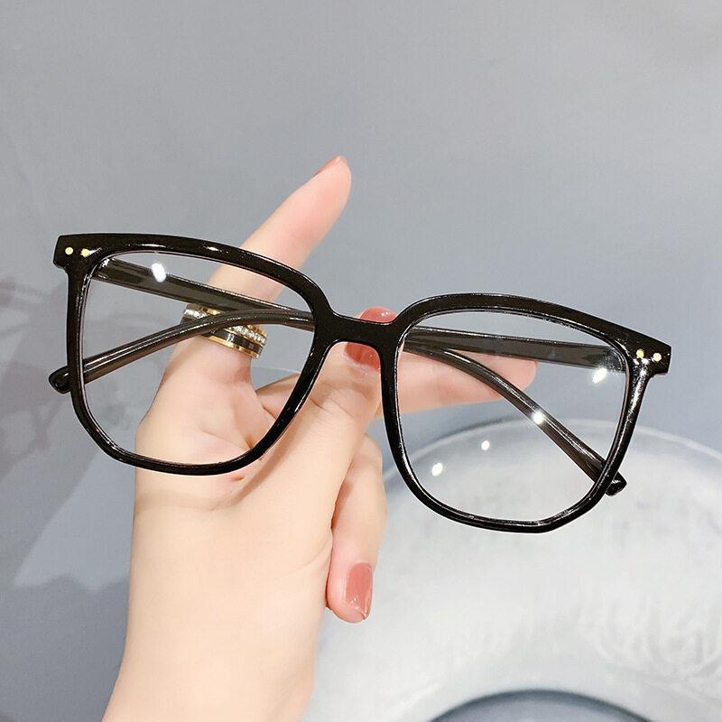 Round Spek Spec Anti Blue Light Blocking Glasses Transparent Spectacles Frame Plastic Computer Gaming Glasses Cermin Mat
