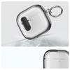 Для AirPods 4 с кейсом ANC Прозрачный Электроокрашенный TPU PC Чехол для наушников с застежкой-защелкой / Карабином