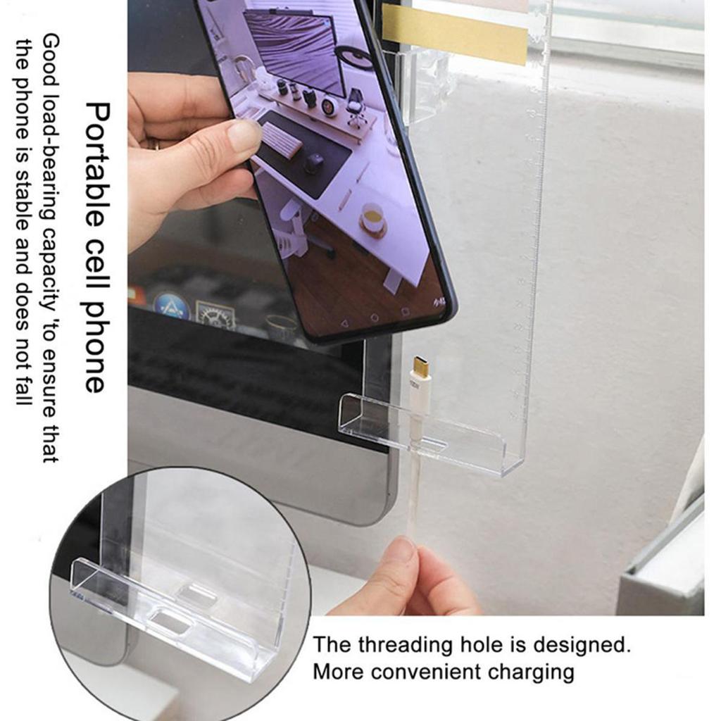 Креативная доска для заметок на монитор для липких заметок, прозрачный держатель для визиток, подставка для телефона, настольный пластиковый держатель, канцелярские товары