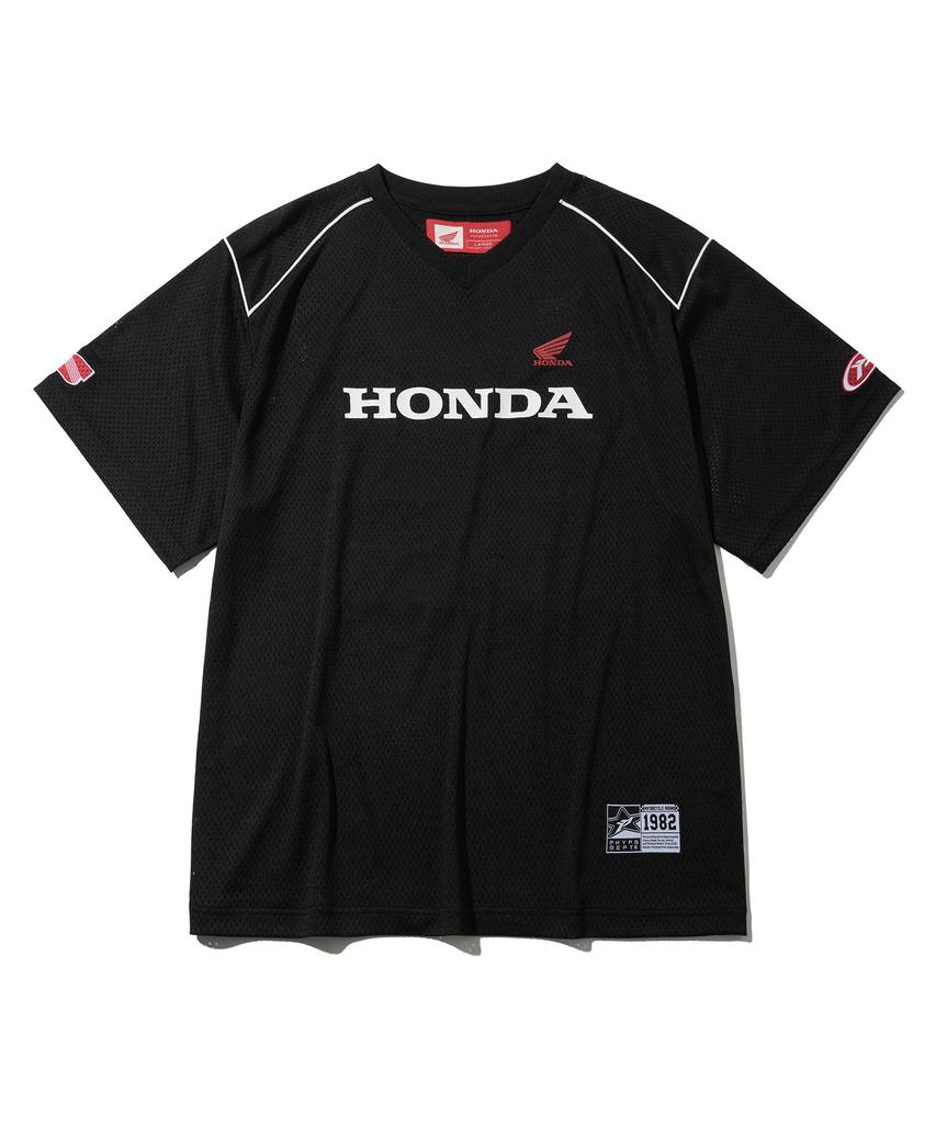 PHYPS MOTORCYCLE Motorcycle Piping Mesh Short Sleeve Black