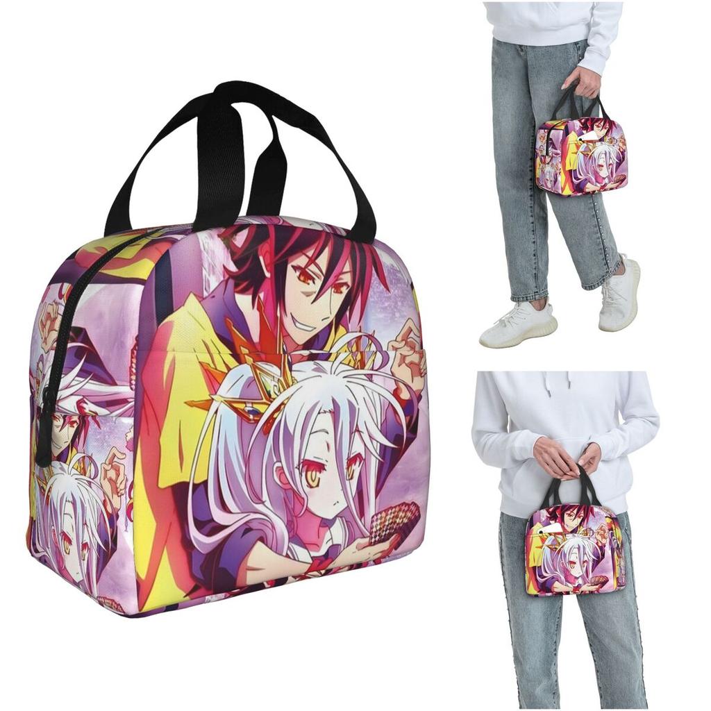 No Game No Life Zero Изолированная сумка-ланчбокс для женщин и детей, портативные пищевые контейнеры, термоланчбокс, сумка-тоут