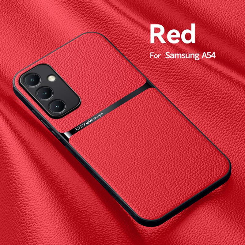 Для Samsung Galaxy A54 5G чехол Роскошный магнитный автомобильный держатель кожаный чехол для телефона Samsung A54 a54 A 54 5g противоударная задняя крышка