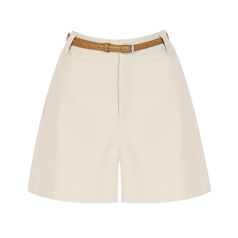 SELLY'S High-Waisted Belted Shorts_I6B-Cpt020