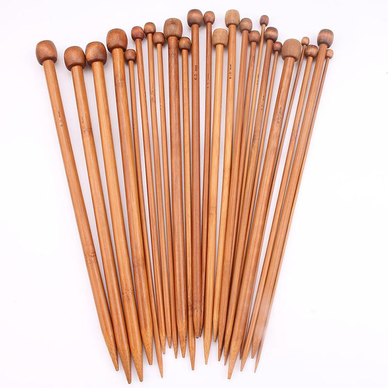 2 Pcs/Lot Wool Weaving Crochet Hook Bamboo Knitting Needle Single-end For Sweater