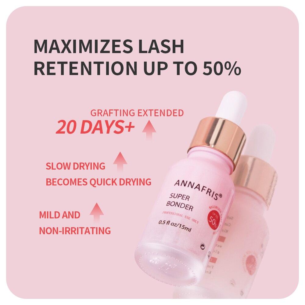 ANNAFRIS 10 мл/15 мл супер клей для наращивания ресниц, клей-отвердитель, водонепроницаемый, быстросохнущий, длительный срок службы