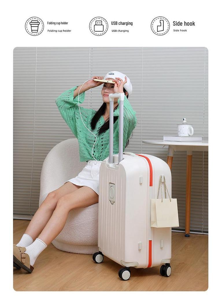 Прочный чемодан на колесиках модели 2025 года — большая вместимость, кодовый замок, подходит для мужчин, женщин и студентов.