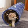 Luminous Foldable Cat Tunnel and Peek-a-Boo Self-Play Bed