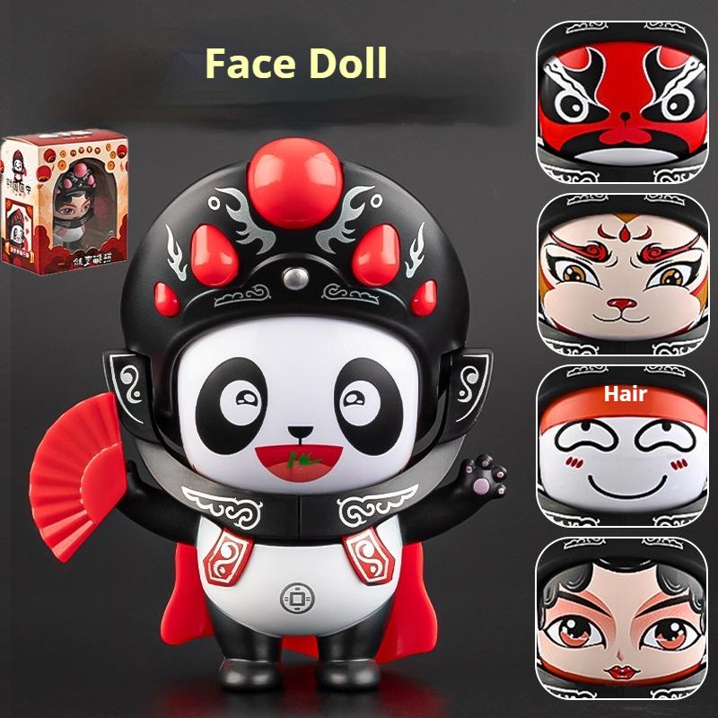 Национальная тенденция Культура Панда Кукла, меняющая лицо Маска Сычуаньской оперы Маленькая кукла Сувенир Креативная специальная игрушка