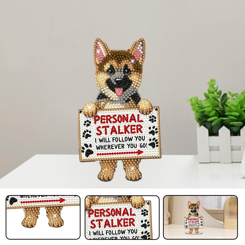 Акриловая качающаяся голова немецкая овчарка 5D DIY алмазная мозаика настольные украшения алмазная живопись настольные декоры декор стола для спальни