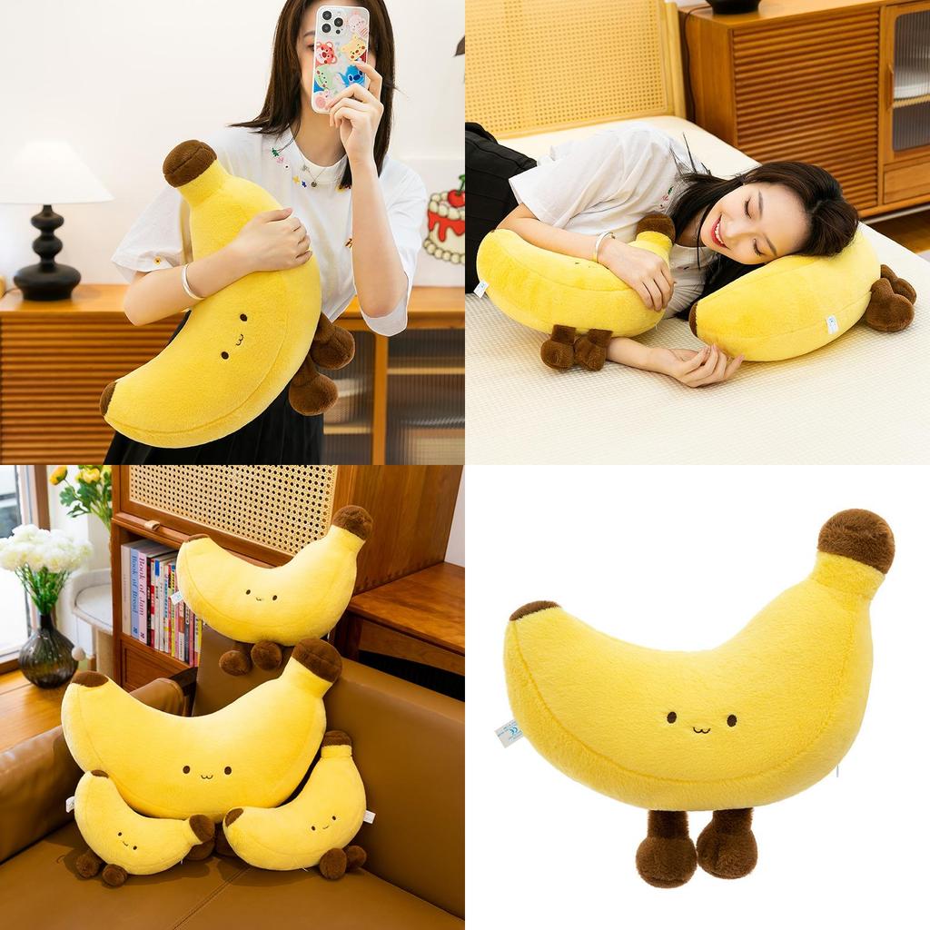 Cute Banana Plush Toy For Children Gift Short Plush Stuffed Fruit Pillow