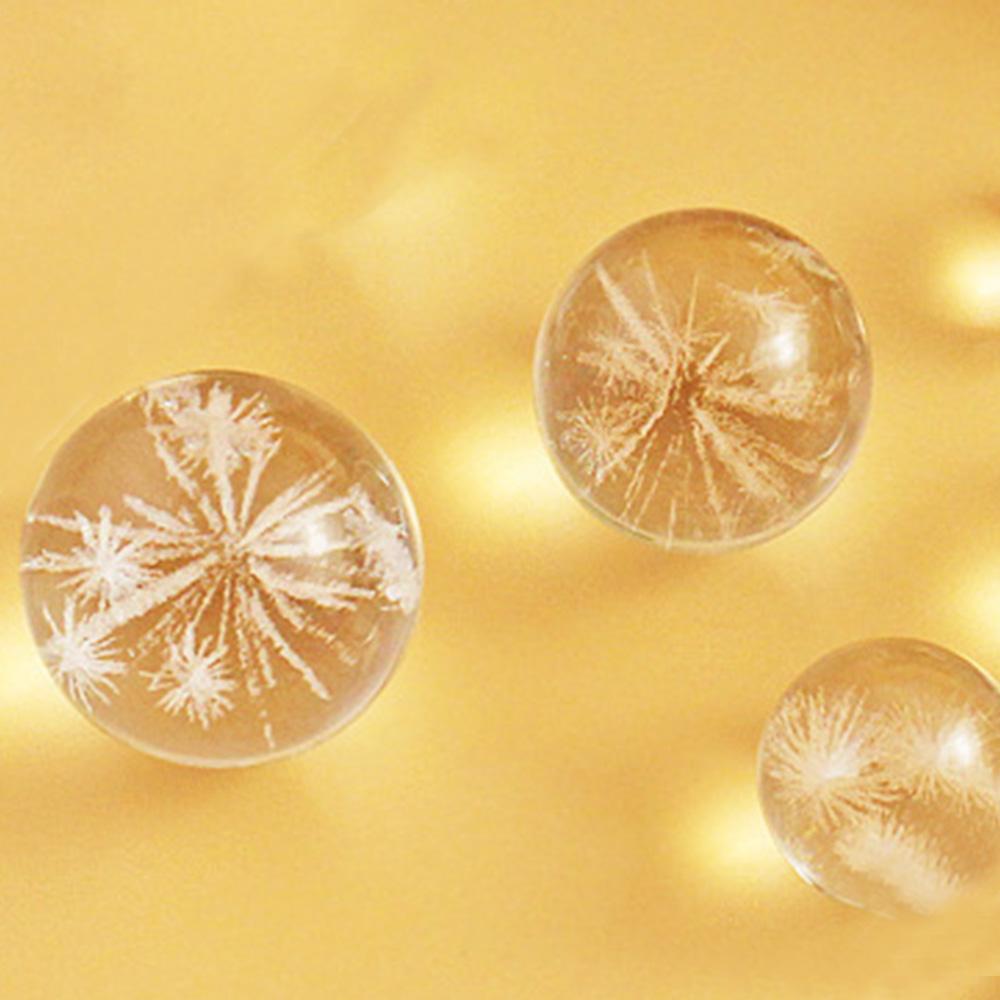 20mm Inner Carving 3D Snow Mountain Dandelion Galaxy Crystal Ball Art Clear K9 Glass Bead Figurine
