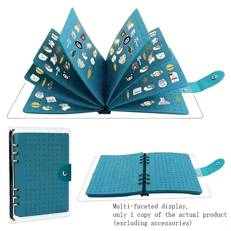 Portable Brooch Storage Book Pin Dust-proof Display Book Tray Metal Badge Collection Medal Organize Booklet