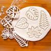 1set Tropical Leaf Shaped Cookie Cutters Set, Biscuit Cutter, 4 Shapes Agave Leaf, Monstera Leaf, Fern Leaf And Lvy, Cookie Cutters For Baking.