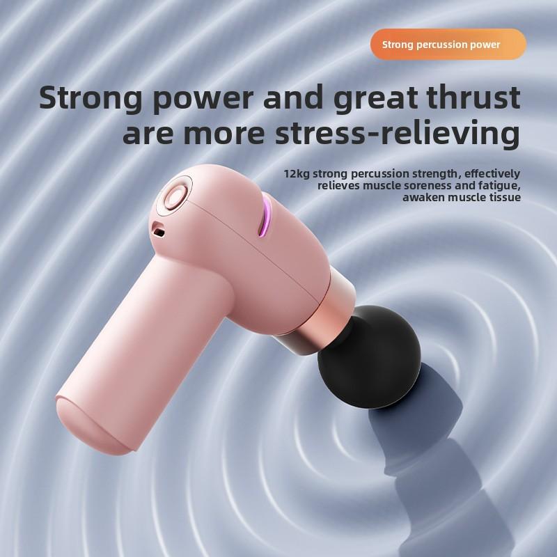 Мини фасциальный пистолет Массажер для расслабления мышц Мышечная мембрана Захват для шеи Профессиональный фитнес Электрический вибрационный массажный пистолет