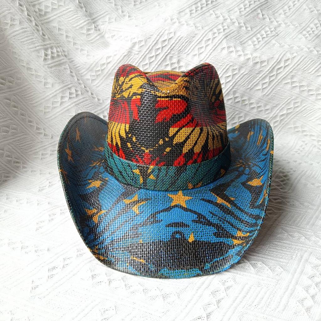 Розовая ковбойская шляпа в стиле вестерн, летняя солнцезащитная шляпа, соломенная шляпа для мужчин и женщин, ковбойская шляпа, сомбреро, хомбре