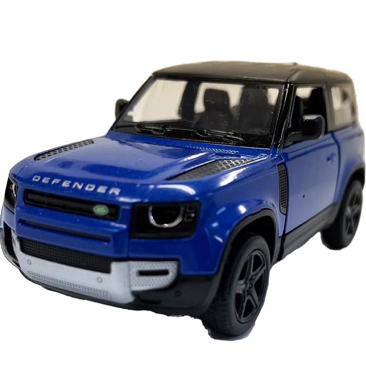 Land Rover Defender 90 Синий KINSMART Мини-машинка с инерционным механизмом 1/36