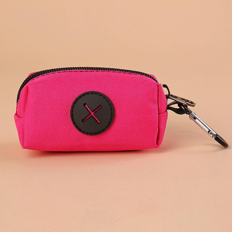 1pc Canvas Dog Poop Bag Holder, Outdoor Pet Waste Bag Dispenser with Carabiner Clip, Animal Waste Collection Pouch