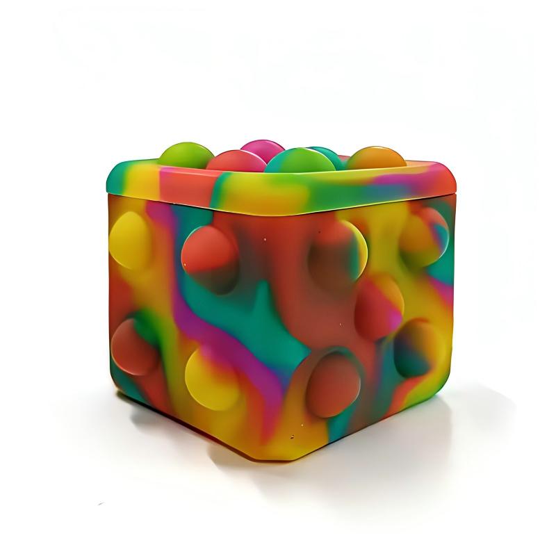 Schylling Nice Cube Сенсорный кубик-антистресс для снятия стресса и тревоги, сенсорный инструмент для концентрации внимания, СДВГ и успокоения, гаджет для офисного стола