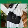 2024 Summer Fashion Stylish Pearl Chain Casual Shoulder Bag Large Tote For Women