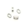 Stainless Steel Silver Versatile Connector Component with Side Gap Oval Buckle DIY Decoration and Handmade Jewelry Findings