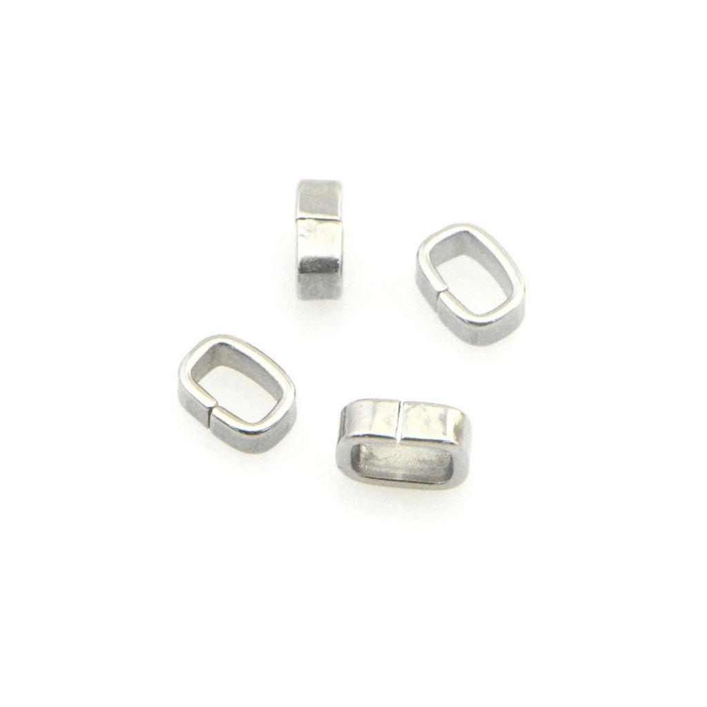 Stainless Steel Silver Versatile Connector Component with Side Gap Oval Buckle DIY Decoration and Handmade Jewelry Findings