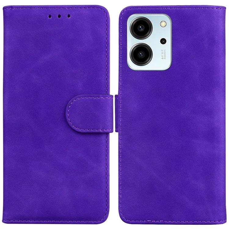 Для Honor 80 SE 5G однотонный чехол для смартфона из искусственной кожи с откидной крышкой и подставкой для телефона