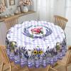 Фиолетовый Лавандовый Подсолнух Пион Цветок Бабочка Ваза Цветочный Узор Скатерть, Круглая И Прямоугольная Скатерть
