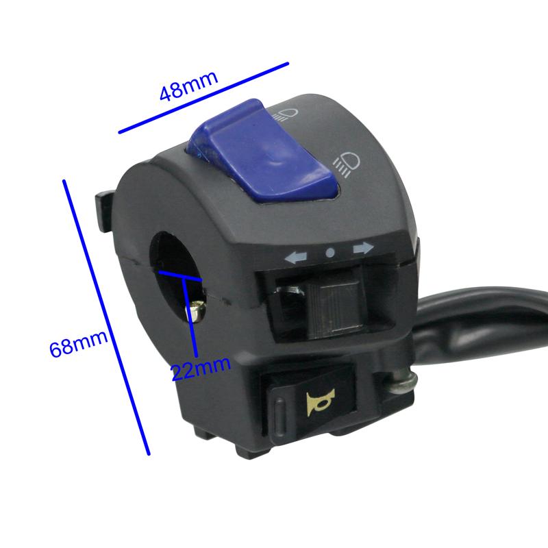 LMoDri руль мотоцикла, левый и правый переключатели, звуковой сигнал поворота, фара, противотуманная фара, электрический старт, контроллер руля