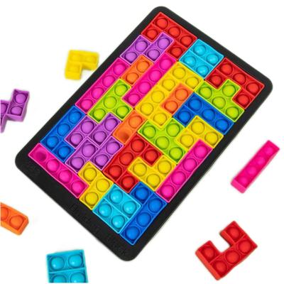 Пузырьки Сжималка Образовательный Веселье Стресс Популярная Игрушка-Антистресс Интеллект Образовательная Доска Цветной Подарок для Взрослых Игрушка Push-Pop, Цветок, Тетрис, Игрушка,