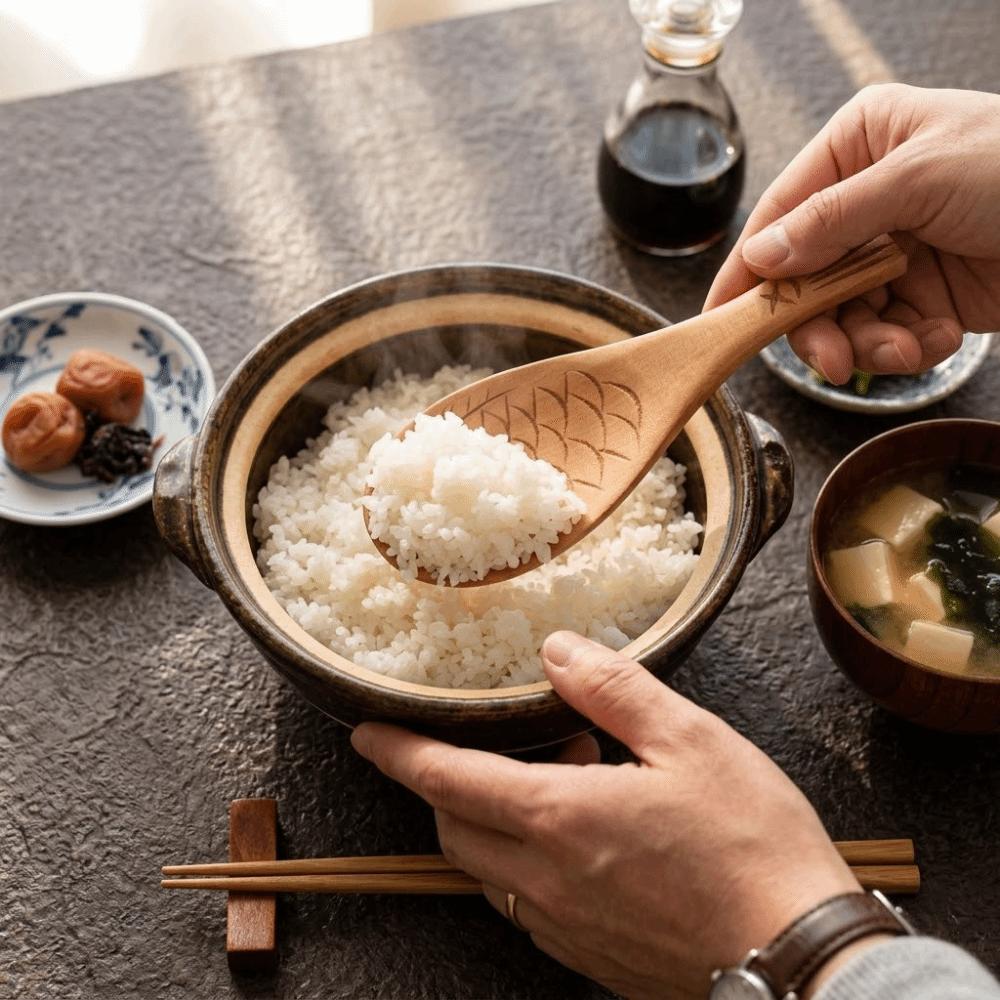 Wooden Rice Spoon Smooth Cooking Spoon Exquisite Food Ladle Dining Time