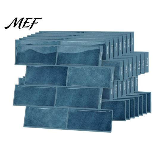 Indoor Wall Decoration for Balcony 8PCS Faux Brick Stickers, Waterproof Adhesive Mosaic Decals, Moisture-proof Easy Decorative Sheets Peel And