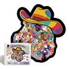 Wacocetoy Fun 2026 Деревянная головоломка «Ковбойская шляпа и пони» с рамкой - Коллекция пазлов-вкладышей неправильной формы
