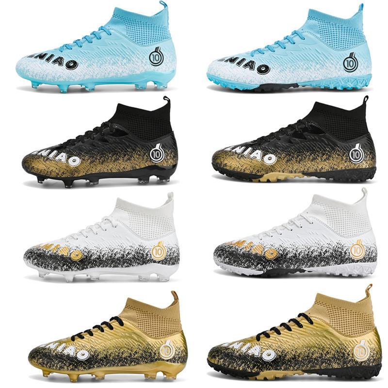 Messi High-top Football Shoes Broken Nails Grass Game Long Nails Boys and Girls Youth Student Training Shoes