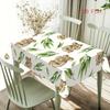 2D Flat 1pc Rectangular Tablecloth, Cute Koala-Themed Design, Spring-Summer Eucalyptus Leaf Pattern Tablecloth, Vibrant Table Setting, Suitable for In