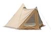 Tenmaku Design Circus TC DX Front Flap with Window Sand Color 2 Person One Pole Tent Optional with Skirt Solo Duo Camping Rope Peg with Storage Case