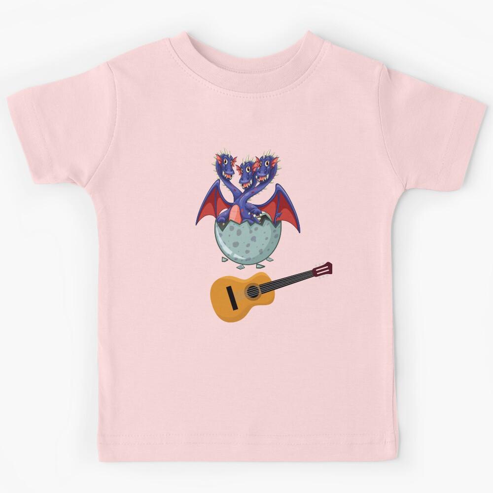Dinosaur Playing Guitar ,Funny Good Dinosaur Guitar Lovers Cute Little Dinosaurs Design Kids T-Shirt