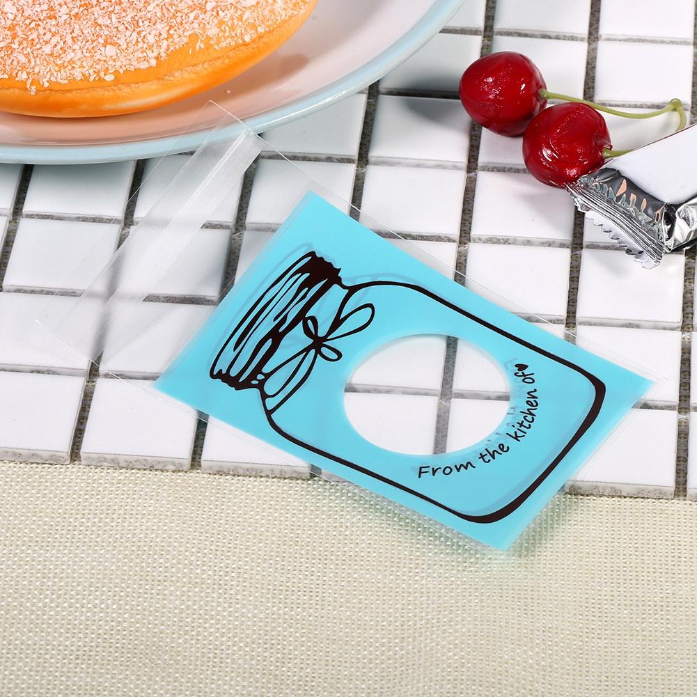 100 шт./упак. Милые пластиковые конфеты, печенье, подарочная упаковка, праздничные принадлежности (синий)