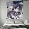 Vampire Knight Wall Tapestry Aesthetic Wall Hanging Printed Fabric Blanket Decorative Tapestries for Bedroom Living Room Home Decor